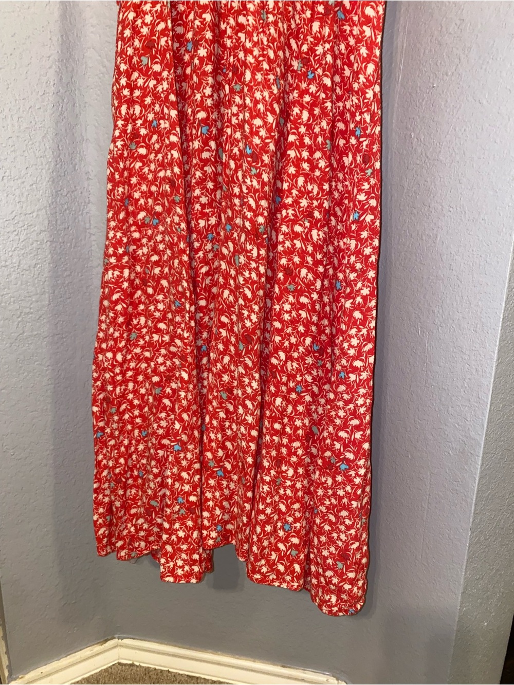 Free People Coral Floral Midi Dress - Picture 4 of 13
